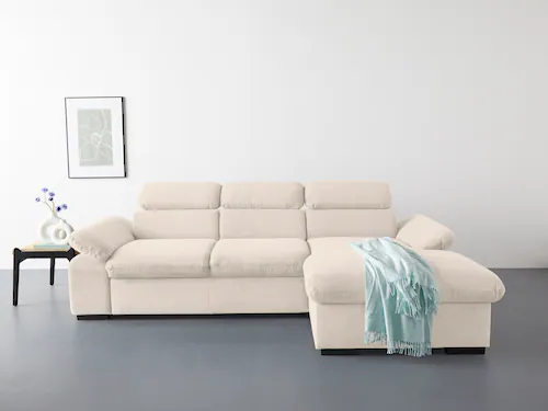 COTTA Ecksofa "Lola L-Form", (Set, mit Hocker), mit Hocker & Kopfteilfunkti günstig online kaufen