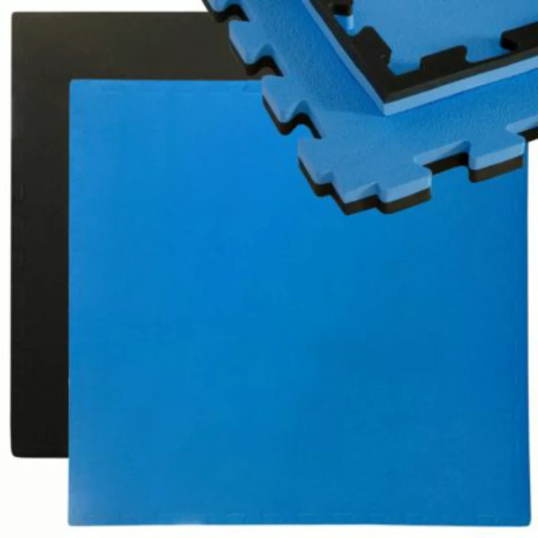 eyepower Puzzlematte Sportmatte 90x90x2,5cm Schwarz-Blau schwarz günstig online kaufen