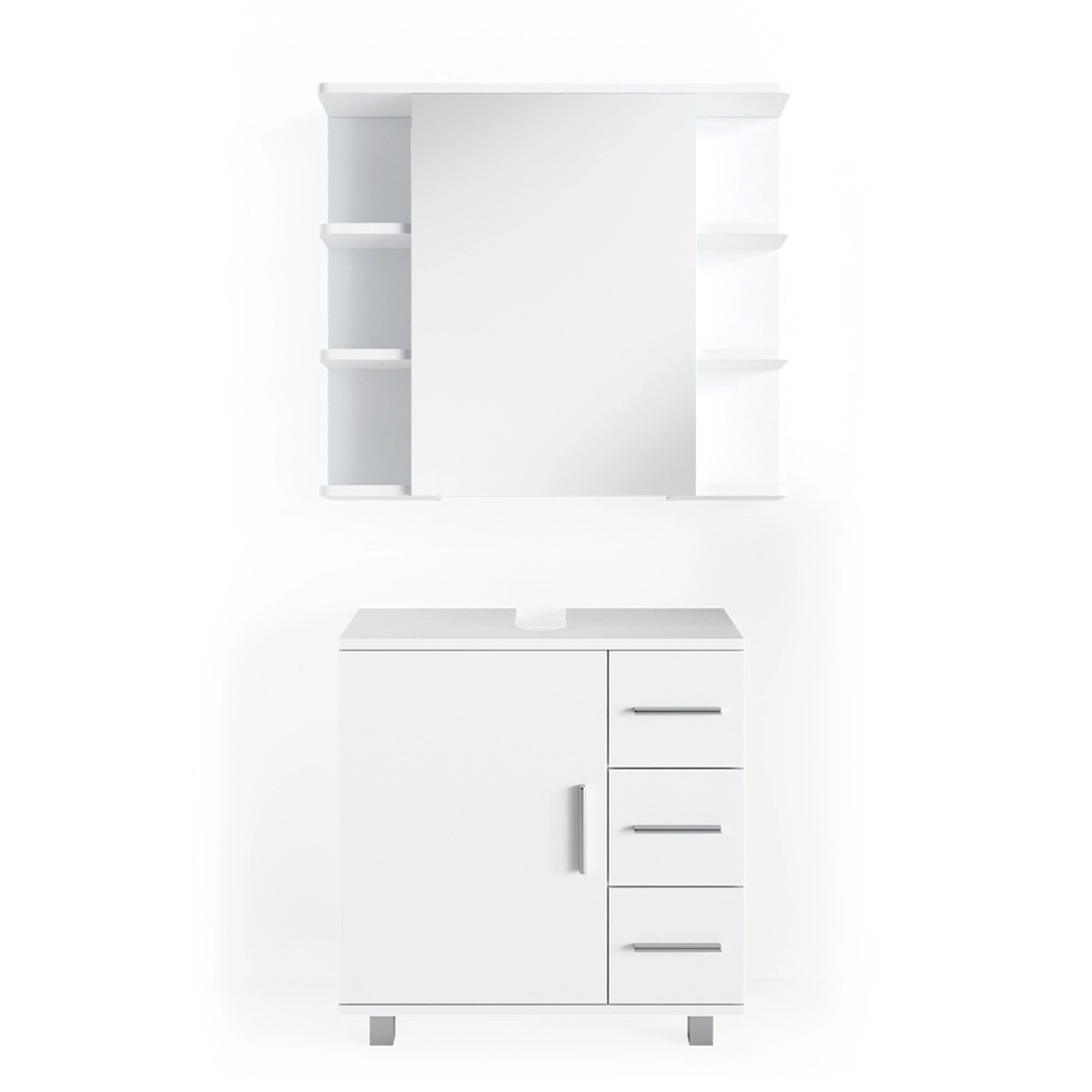 Vicco Badmöbel-Set Ilias, Weiß, 2 Teile, günstig online kaufen