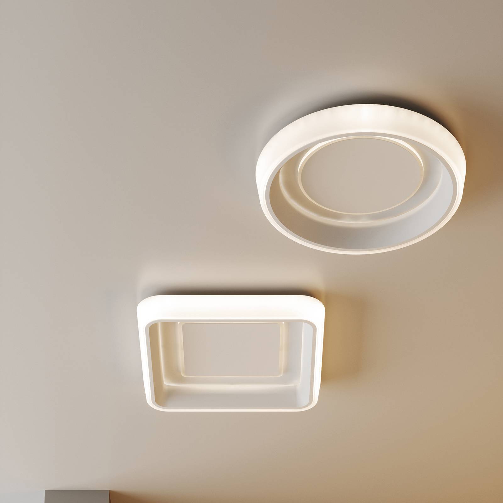 LED-Deckenleuchte Nurax wählbare Lichtfarbe, eckig günstig online kaufen