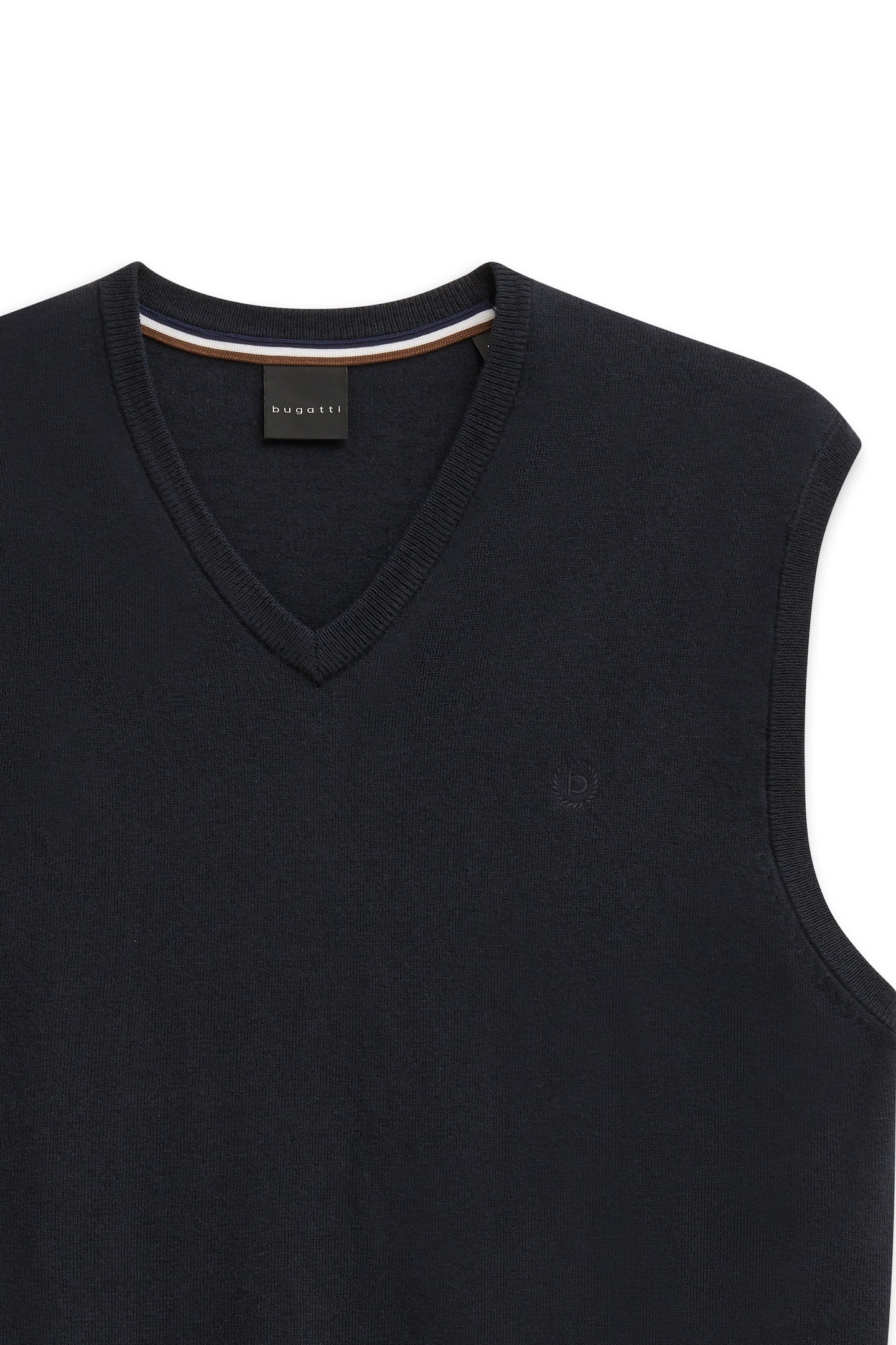 bugatti Pullunder "Regular Fit", mit V-Ausschnitt aus Baumwolle-Kaschmir günstig online kaufen