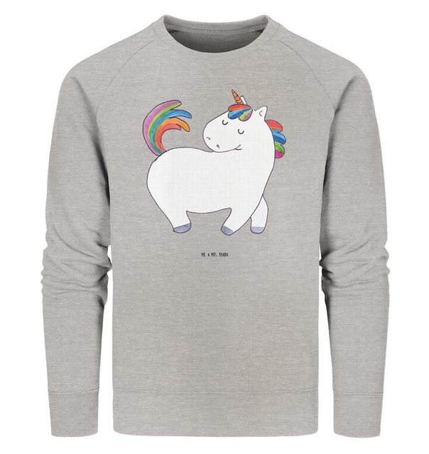 Mr. & Mrs. Panda Longpullover Größe XS Einhorn Stolzieren - Heather Grey - günstig online kaufen