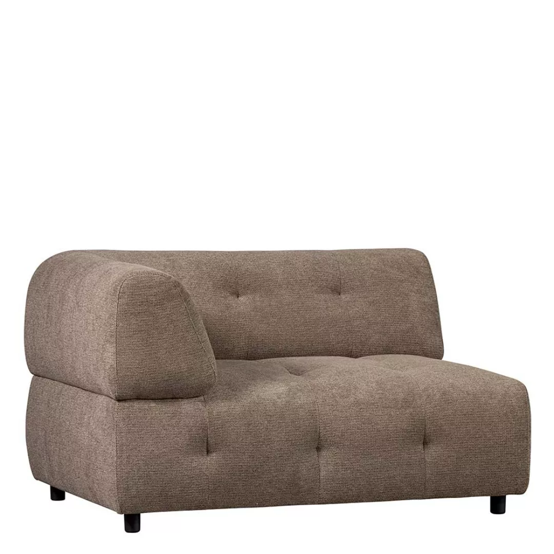 Sofa-Element links Chenille in Graubraun 122 cm breit - 90 cm tief günstig online kaufen