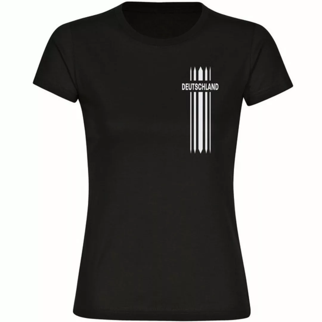 multifanshop T-Shirt Damen Deutschland - Streifen - Frauen günstig online kaufen