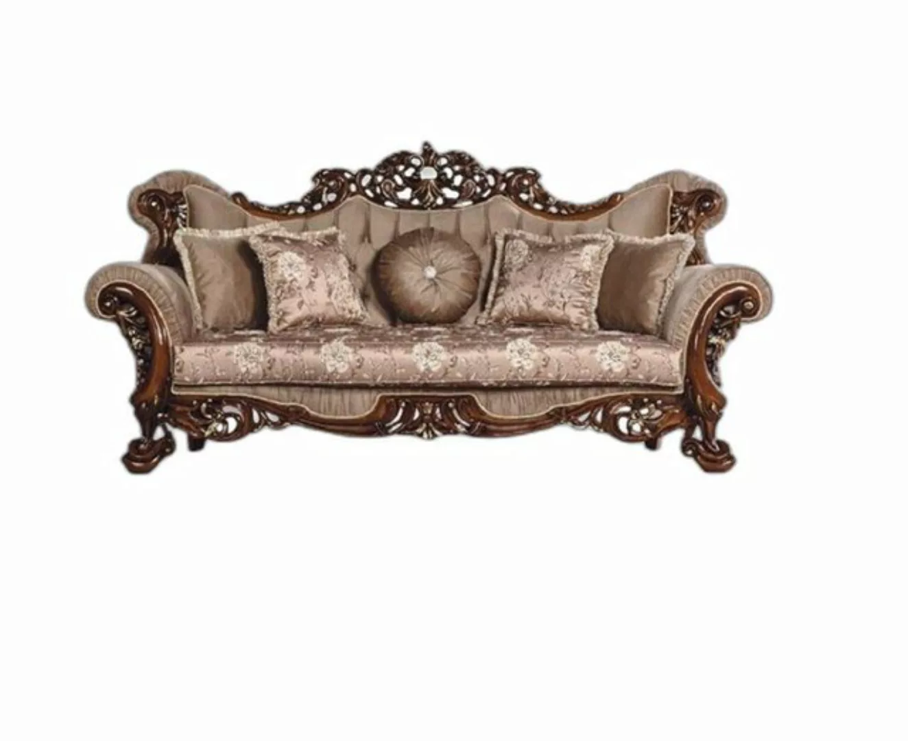 Xlmoebel 3-Sitzer Sofa 3 Sitzer Klassischer Dreisitzer Textil Design Barock günstig online kaufen