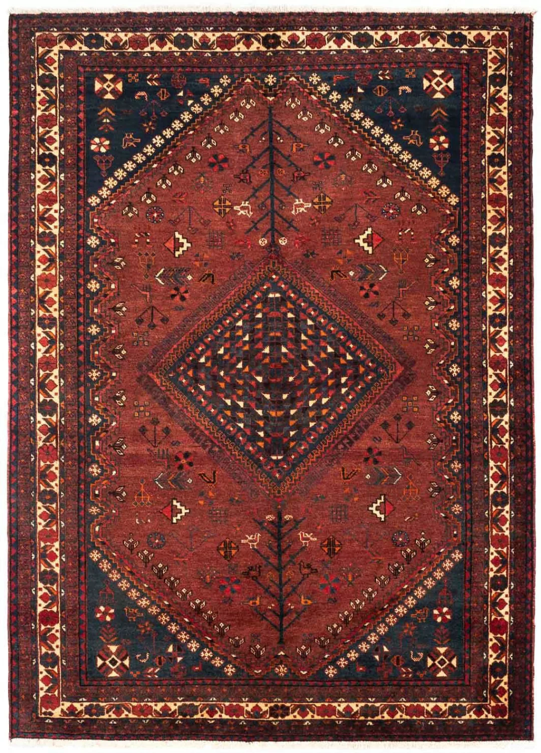 morgenland Wollteppich »Shiraz Medaillon 258 x 170 cm«, rechteckig, 1 mm Hö günstig online kaufen