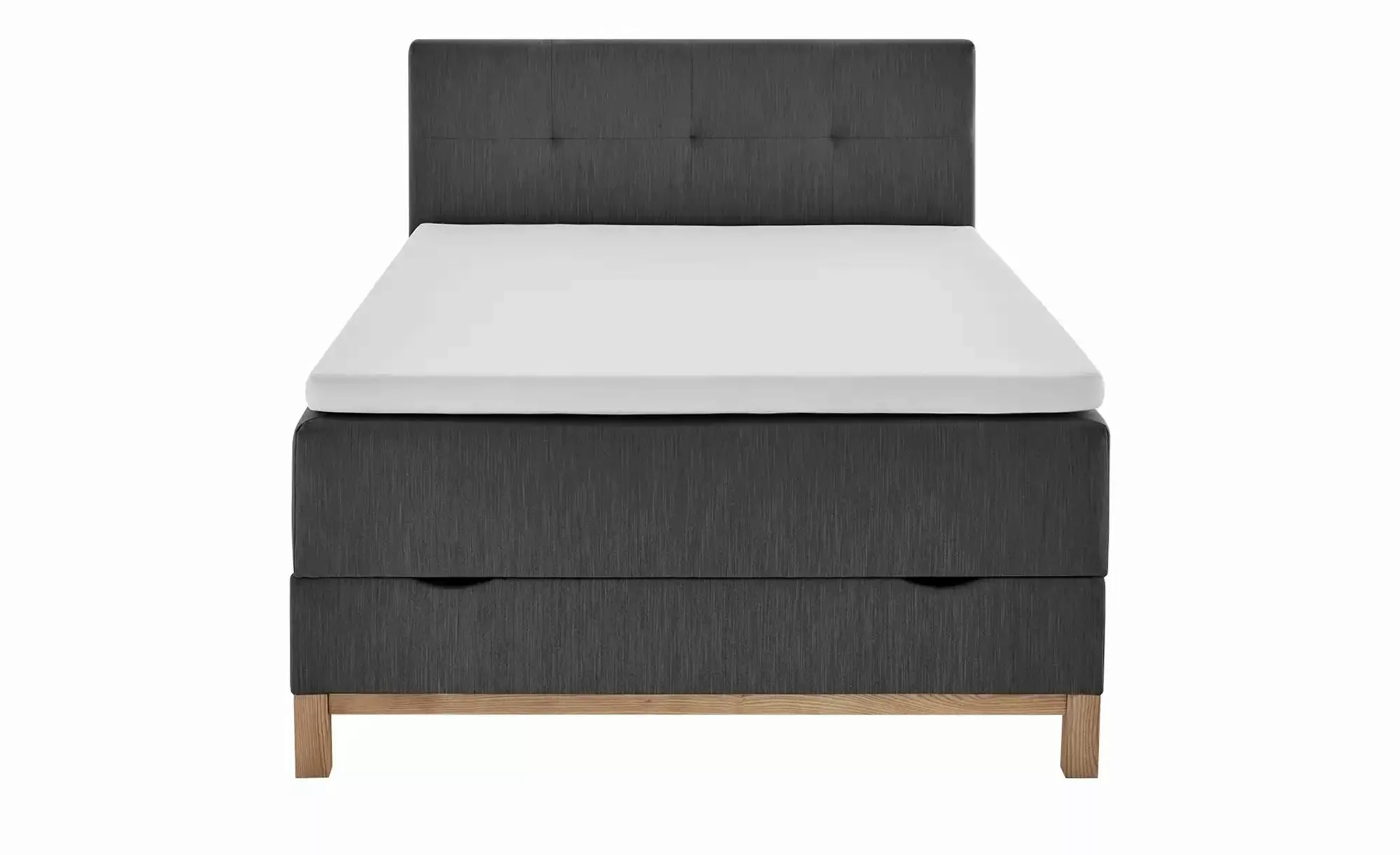 maison bleue Boxspringbett mit Bettkasten Mara ¦ grau ¦ Maße (cm): B: 122 H günstig online kaufen