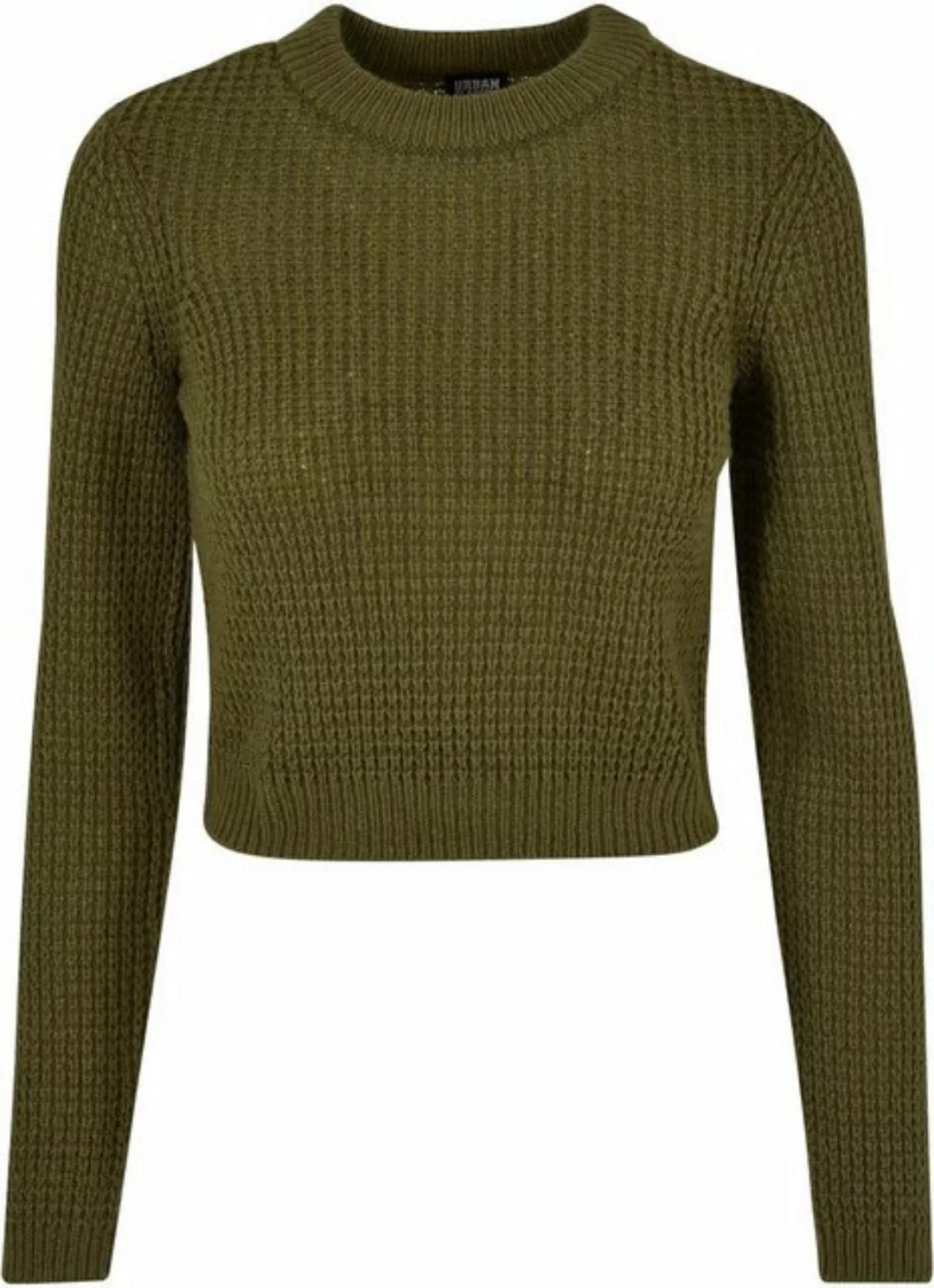 URBAN CLASSICS Strickpullover "Damen Ladies Short Waffle Sweater", (1 tlg.) günstig online kaufen