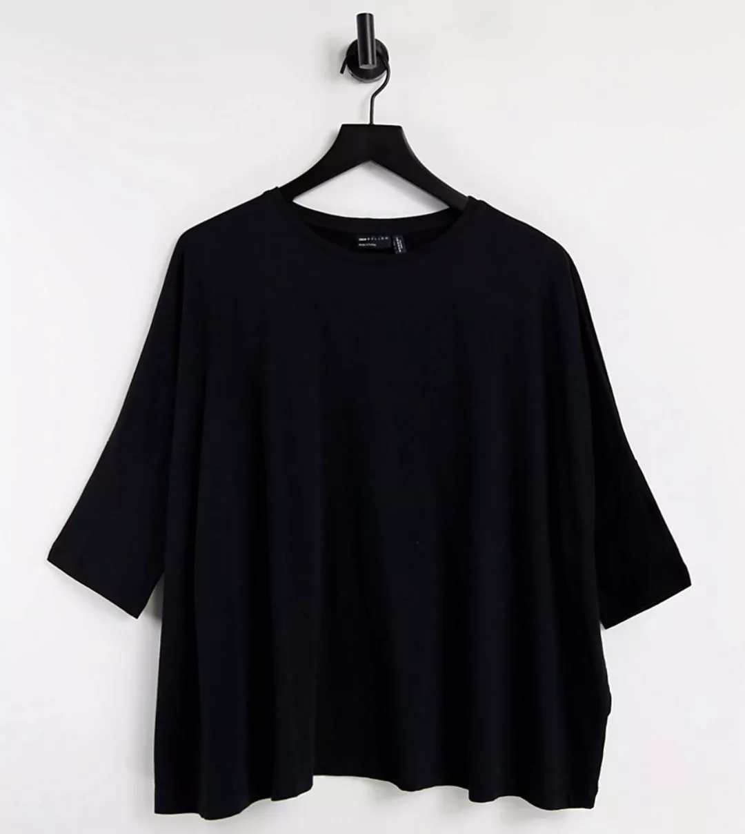 ASOS DESIGN Maternity – Lässiges T-Shirt mit Fledermausärmeln in Schwarz günstig online kaufen