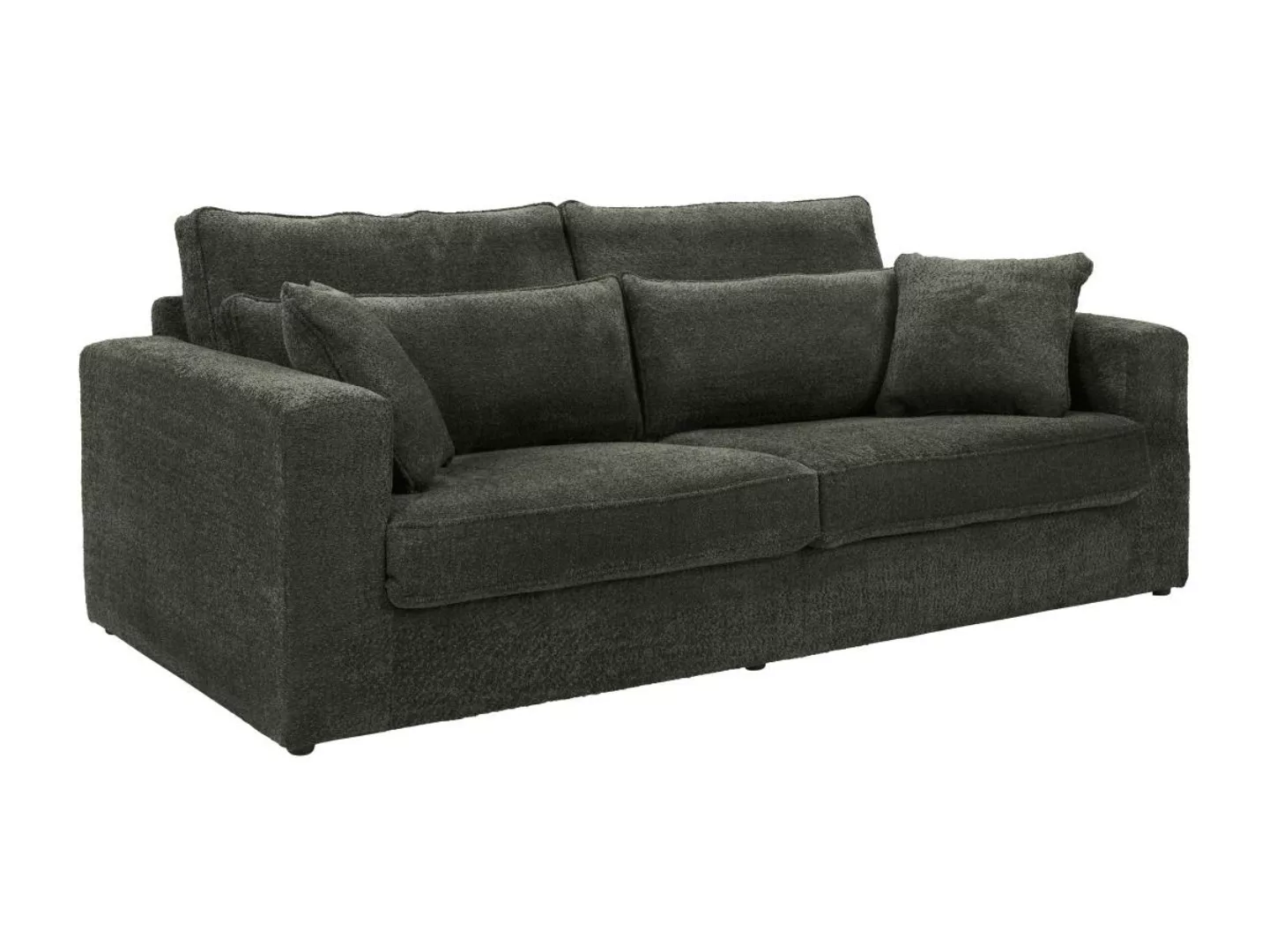 3-Sitzer-Sofa - Bouclé-Stoff - Grau - MONDOVI günstig online kaufen