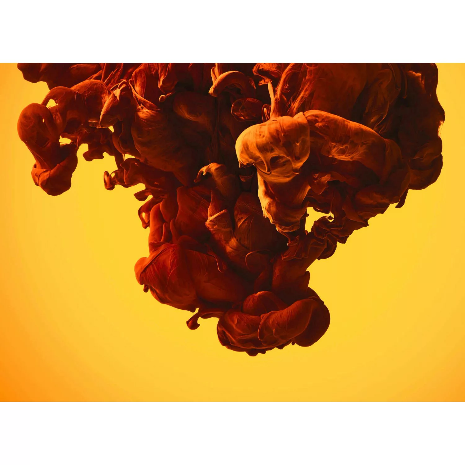 Fototapete Rauch abstrakt Orange Gelb  3,50 m x 2,55 m FSC® günstig online kaufen