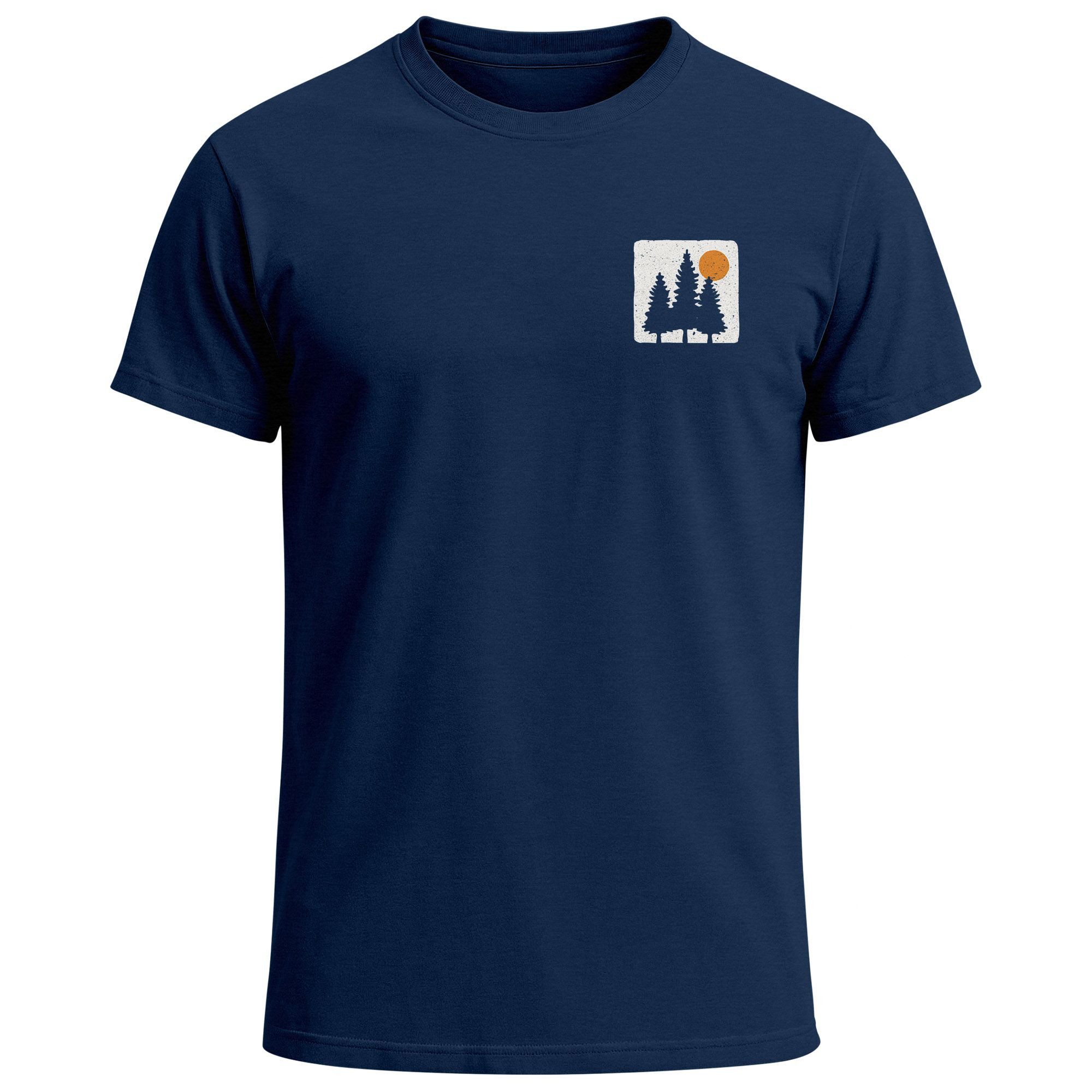 Neverless Print-Shirt Herren T-Shirt mit Wald-Logo günstig online kaufen