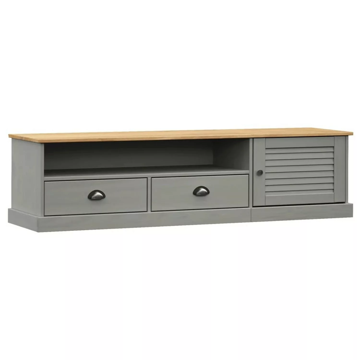 VidaXL TV-Schrank VIGO Grau 156x40x40 cm Massivholz Kiefür günstig online kaufen