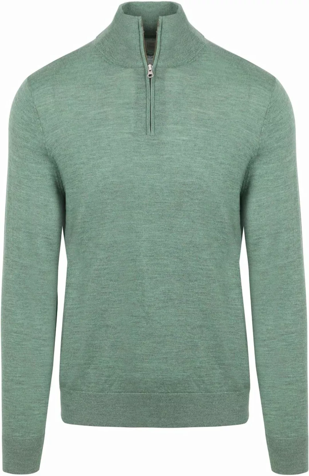 King Essentials The Michael Half Zip Pull Merino Grün - Größe XXL günstig online kaufen