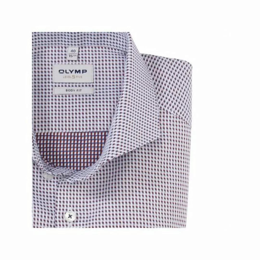 OLYMP Langarmhemd braun regular fit (1-tlg) günstig online kaufen
