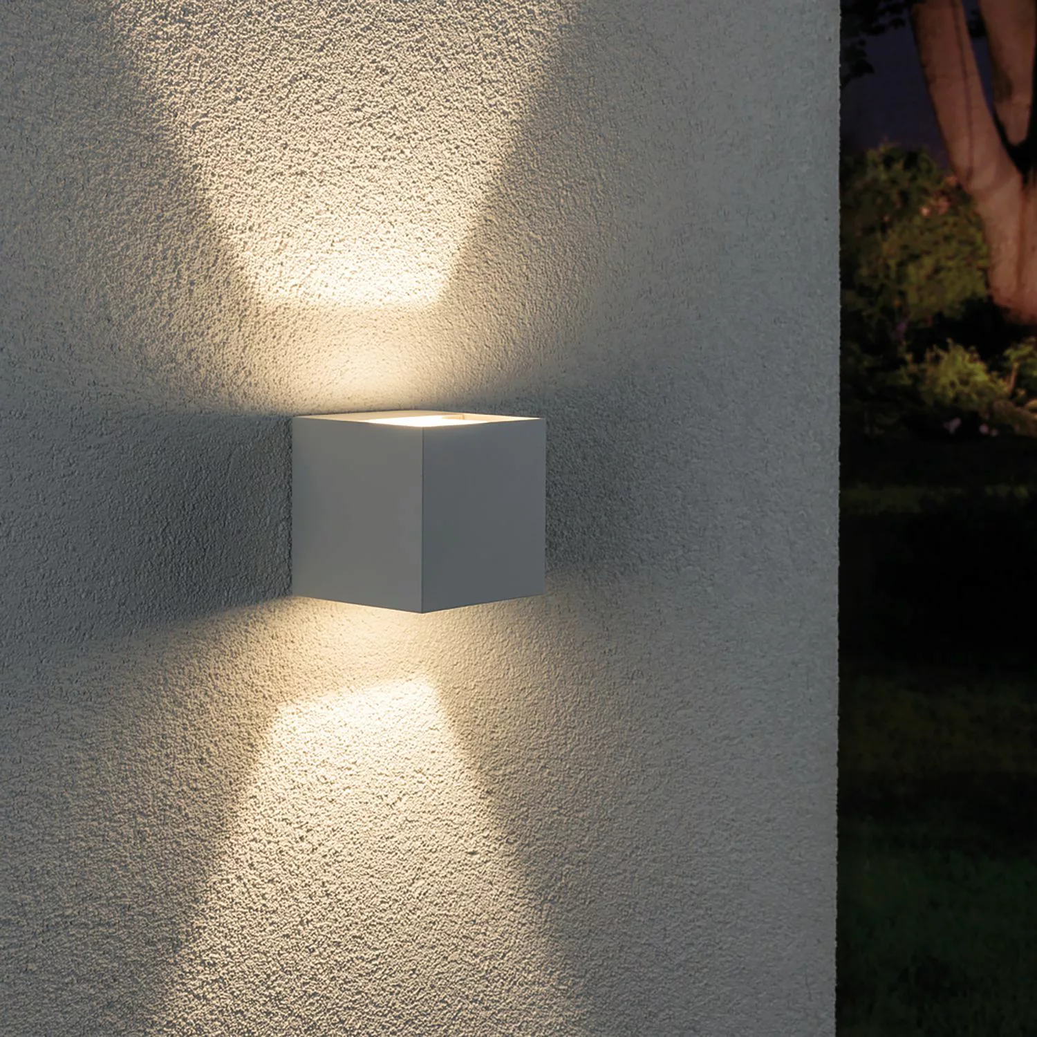 Paulmann Cybo LED-Außenwandleuchte, 2.700 K, 8 x 8 cm, weiß günstig online kaufen