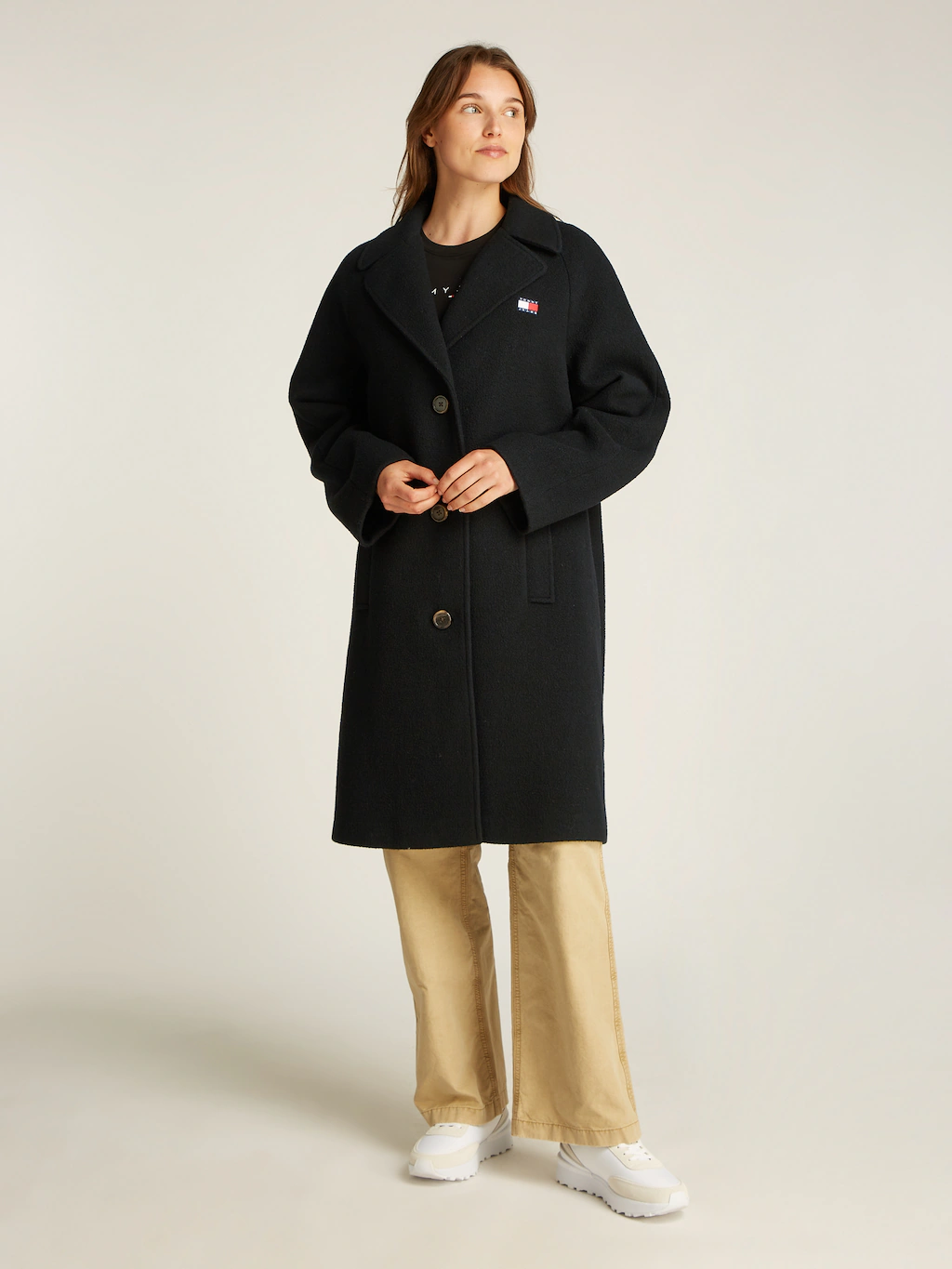 Tommy Jeans Kurzmantel "TJW WOOL COAT", mit Wollanteil günstig online kaufen