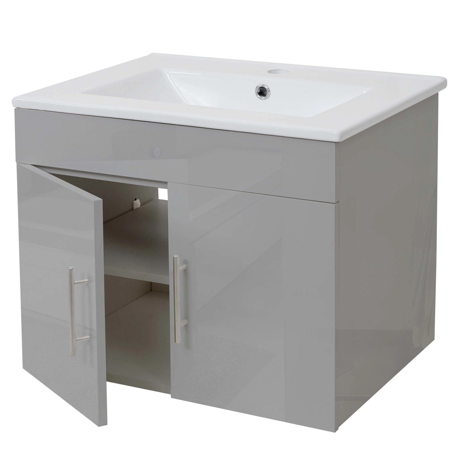 MCW Waschbecken mit unterschrank D16 60cm Grau günstig online kaufen
