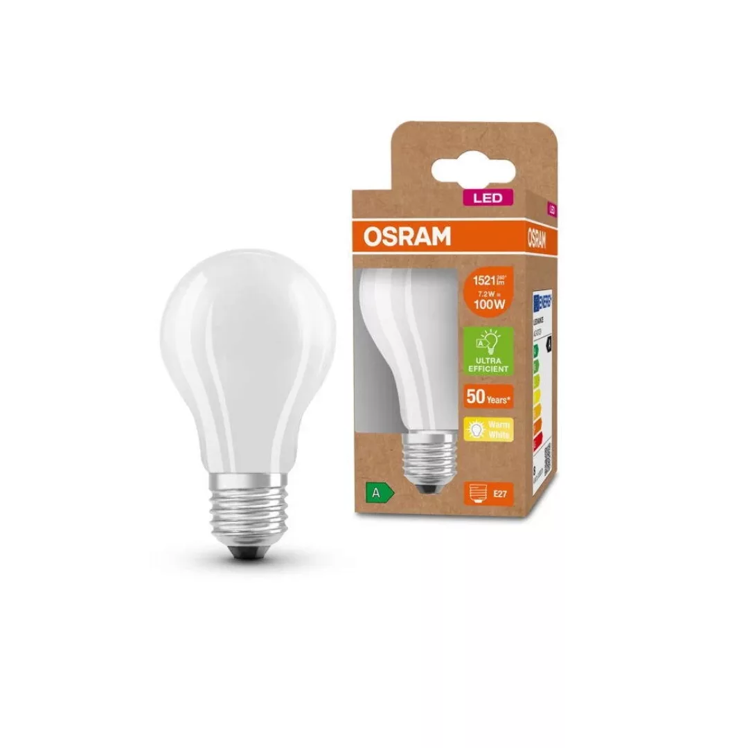 Osram LED Lampe ersetzt 100W E27 Birne - A60 in Weiß 7,2W 1521lm 3000K 1er günstig online kaufen
