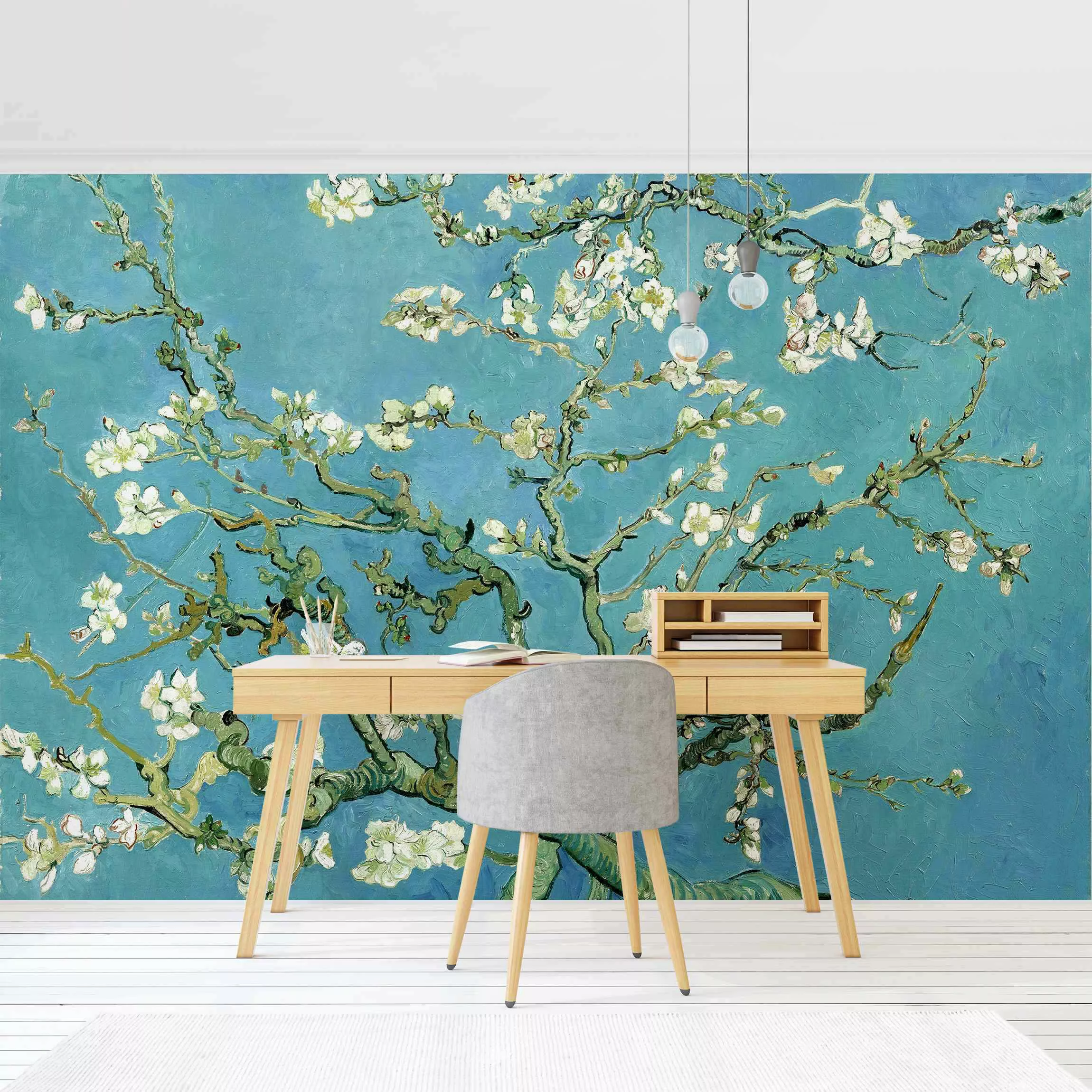 Bilderwelten Fototapete Vincent van Gogh - Mandelblüte grün Gr. 288 x 190 günstig online kaufen