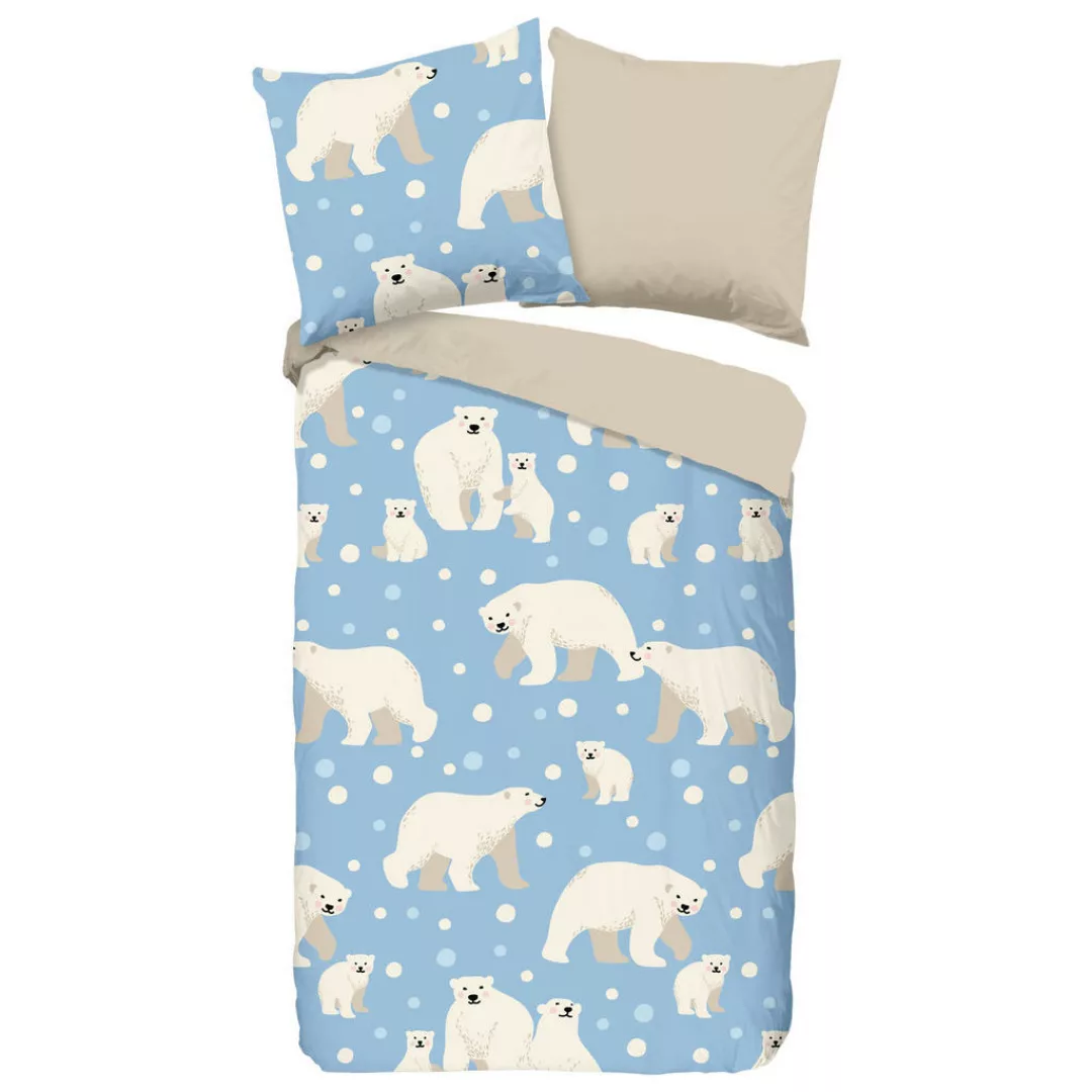 Baumwoll Bettwäsche Polar Bear Flanell günstig online kaufen