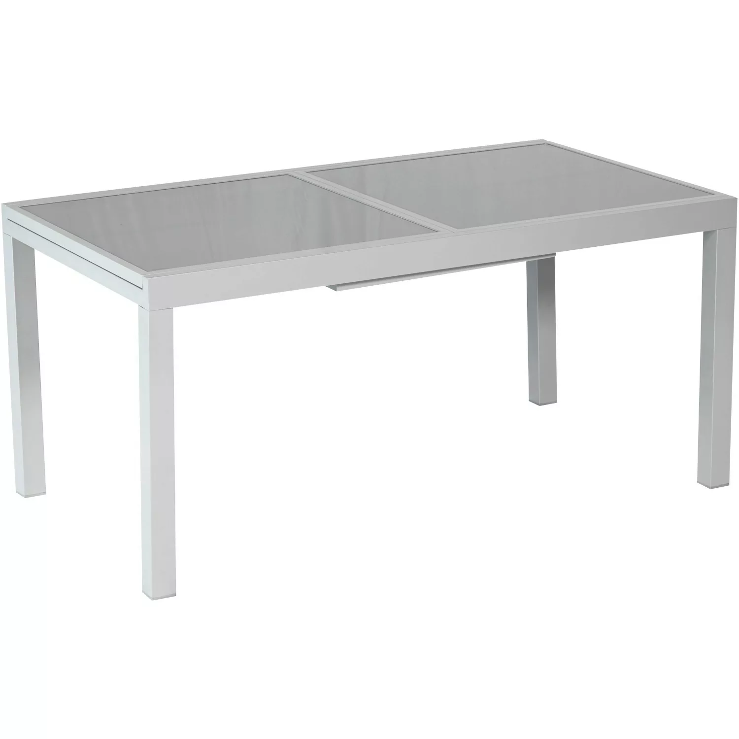 Merxx Gartentisch Rechteckig Aluminium Grau Ausziehbar 140/200 cm x 90 cm günstig online kaufen