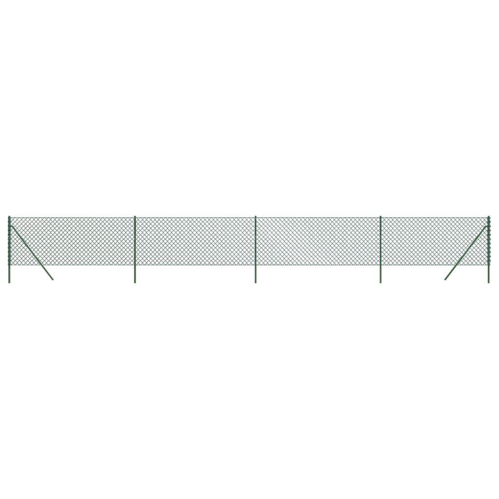 vidaXL Gartenzaun Maschendrahtzaun Grün 1x10 m, günstig online kaufen