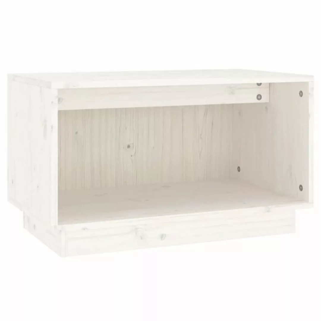 furnicato TV-Schrank Weiß 60x35x35 cm Massivholz Kiefer günstig online kaufen