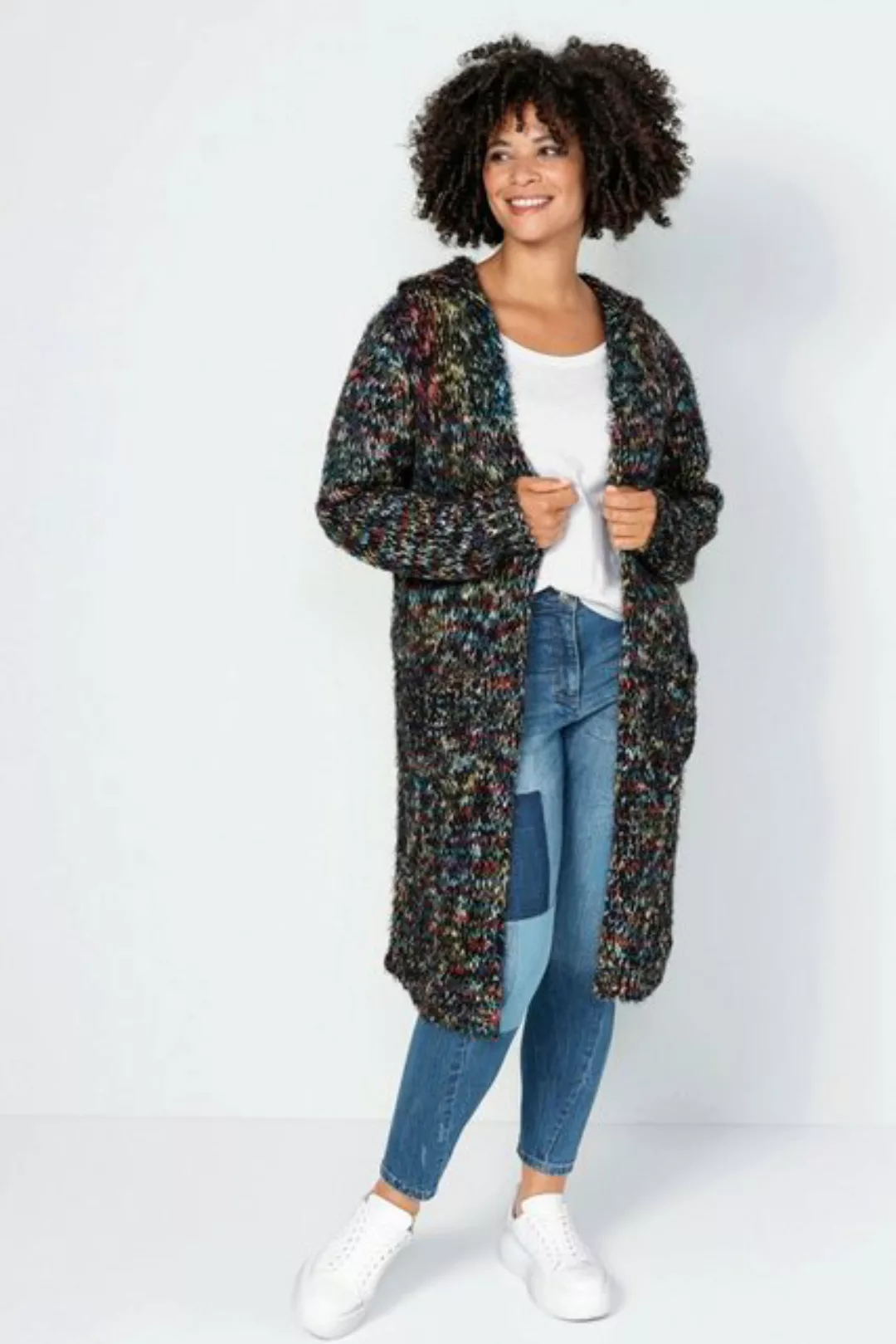 Angel of Style Strickjacke Long-Strickjacke Multicolor-Strick offene Form günstig online kaufen