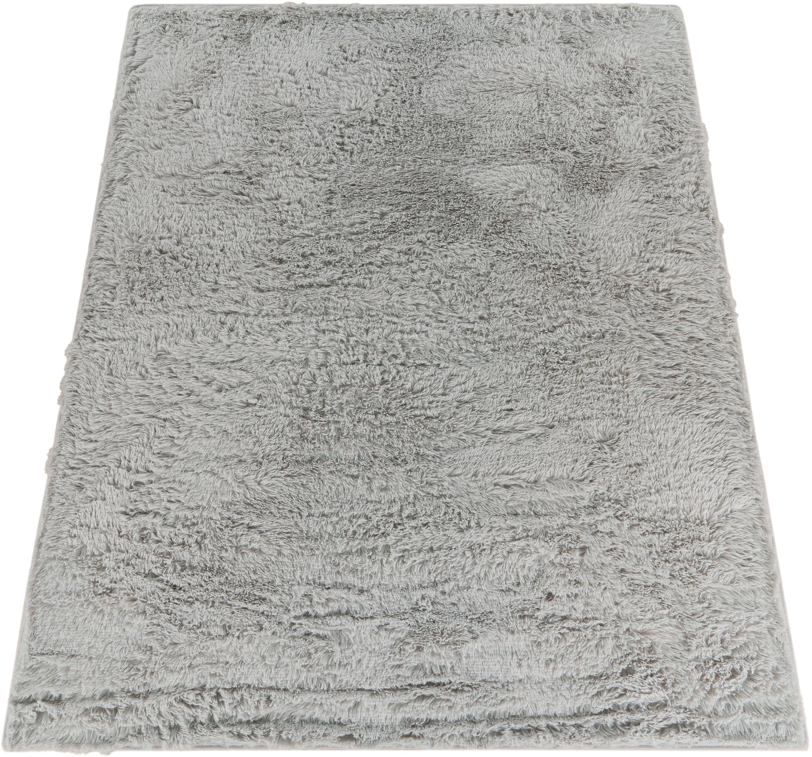 Hochflor-Teppich »Serville«, rechteckig, 37 mm Höhe, Kuschelteppich, Uni Fa günstig online kaufen