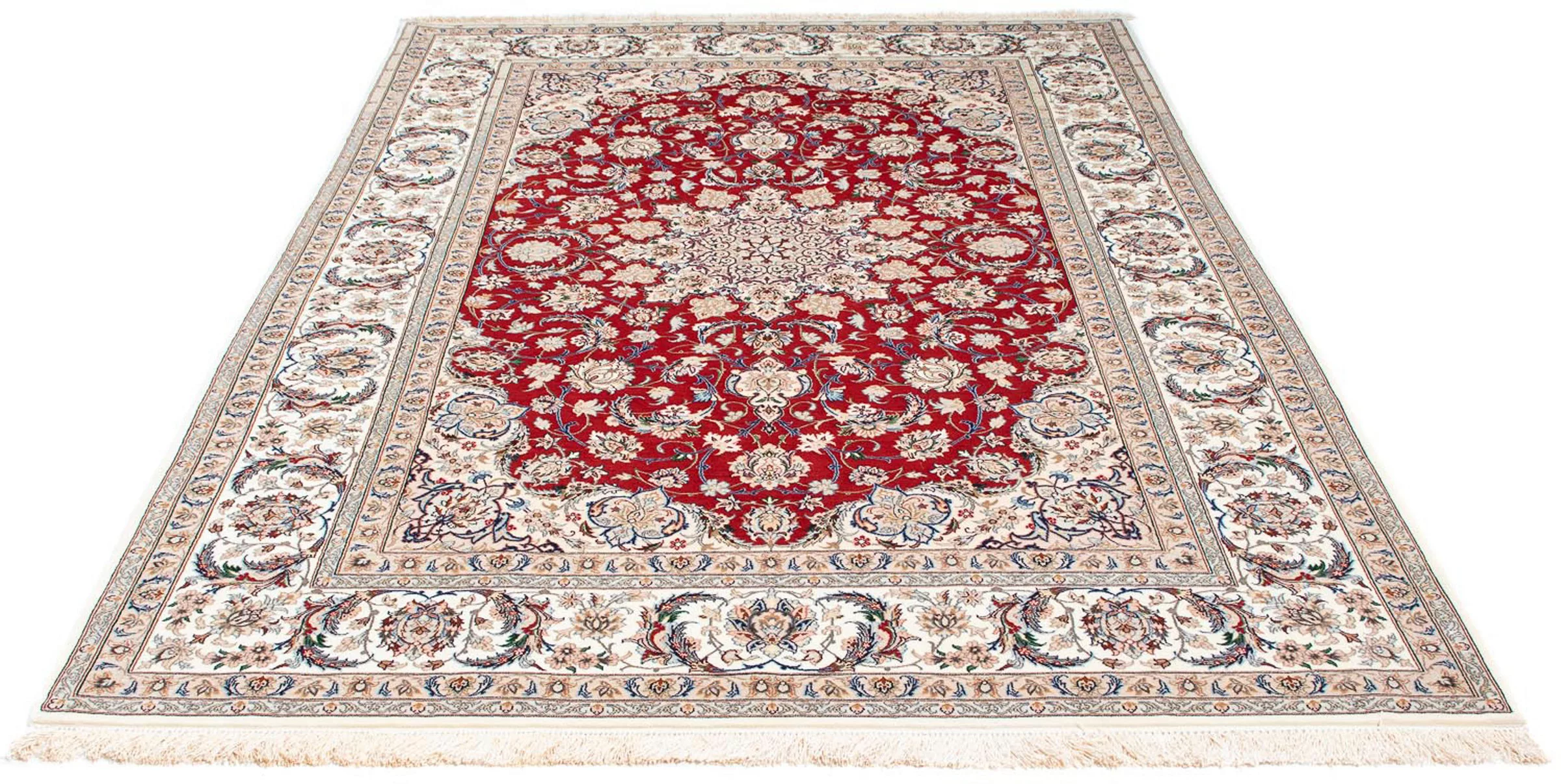 morgenland Orientteppich »Perser - Isfahan - Premium - 237 x 162 cm - rot«, günstig online kaufen