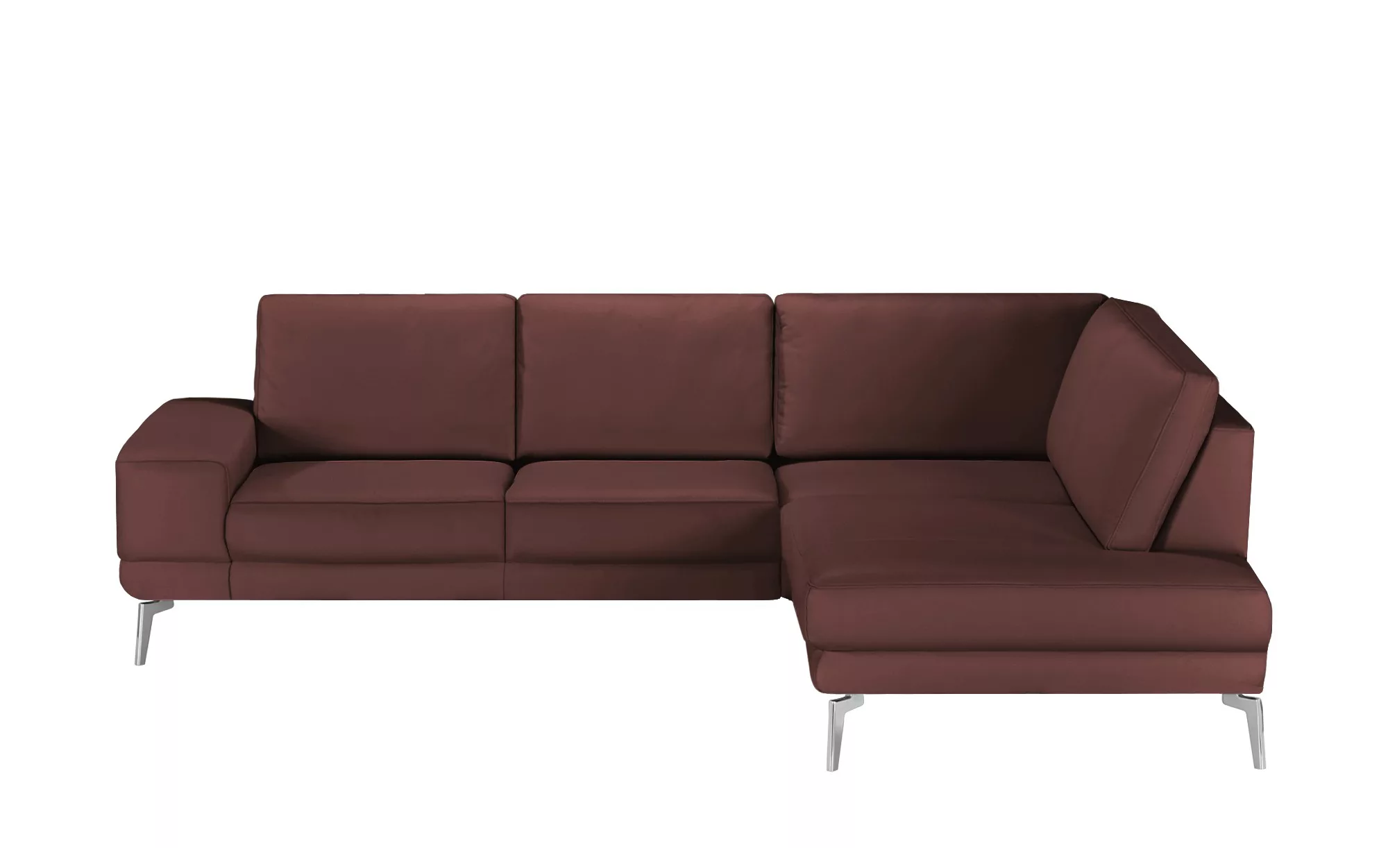 meinSofa Ecksofa aus Leder Dana ¦ rot ¦ Maße (cm): B: 269 H: 86 T: 222.0 Po günstig online kaufen