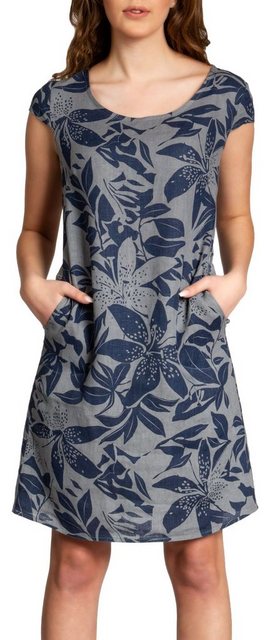 Caspar Sommerkleid SKL026 knielanges elegantes Damen Sommer Leinenkleid günstig online kaufen