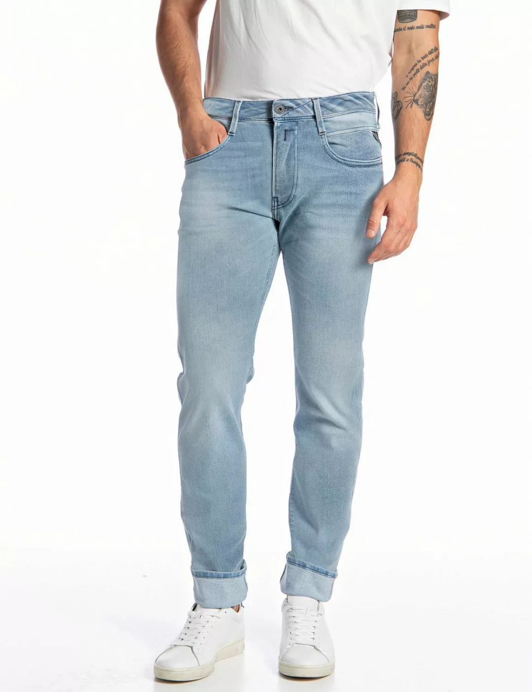 Replay Herren Jeans ANBASS - Slim Fit - Blau - Light Blue günstig online kaufen