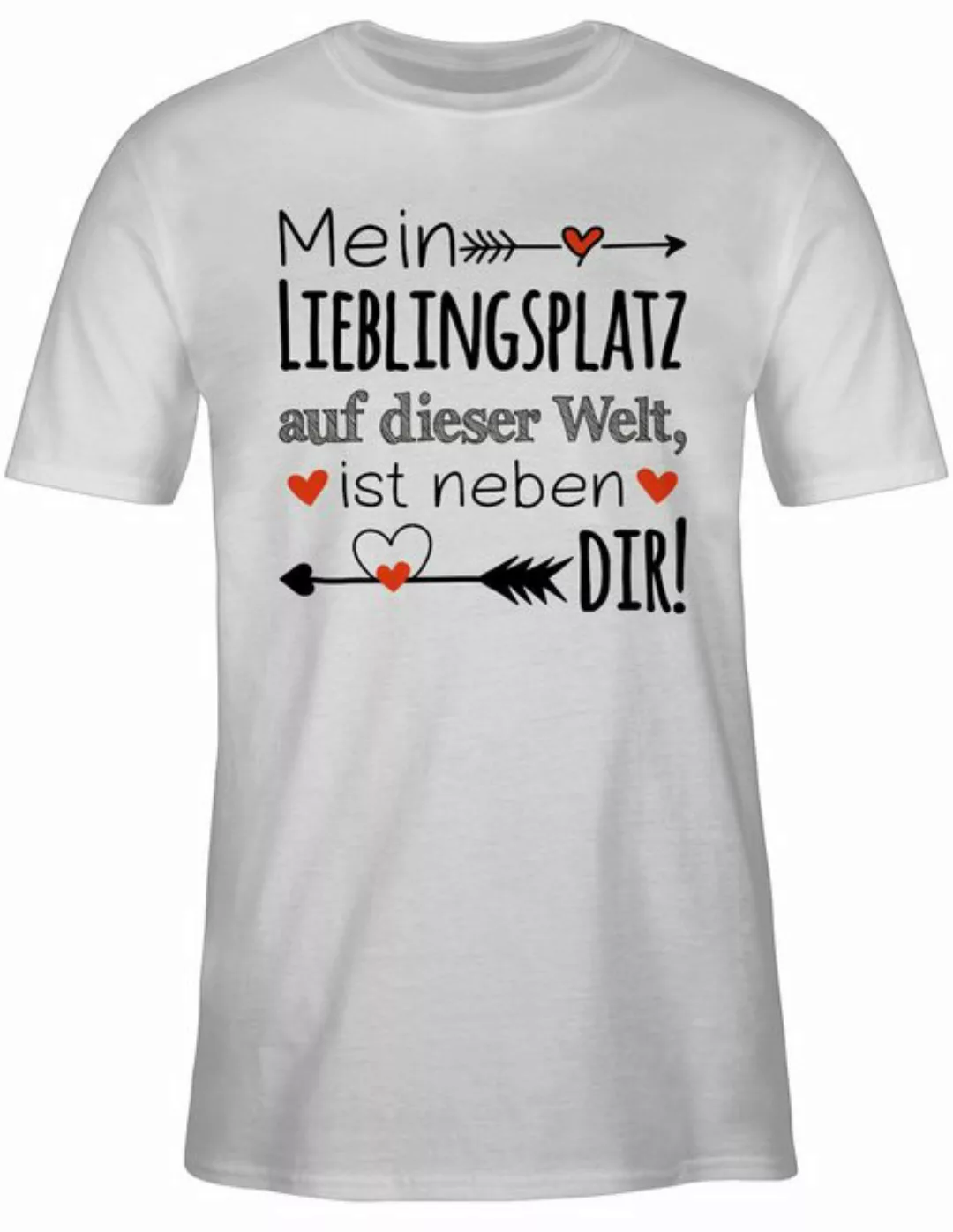 Shirtracer T-Shirt Lieblingsplatz - Geschenk Beziehung Partner Partnerin Li günstig online kaufen