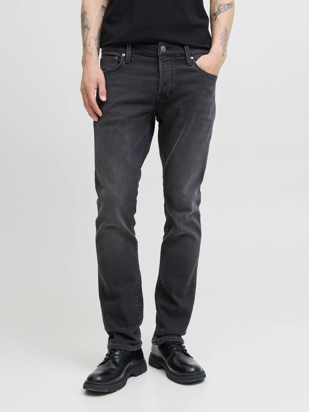 Jack & Jones Tapered-fit-Jeans "JJIMIKE mit Stretch, Used-Look und bequemer günstig online kaufen