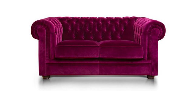 Xlmoebel 2-Sitzer Neues 2-Sitzer Designsofa Chesterfield Couch mit Samtbezu günstig online kaufen