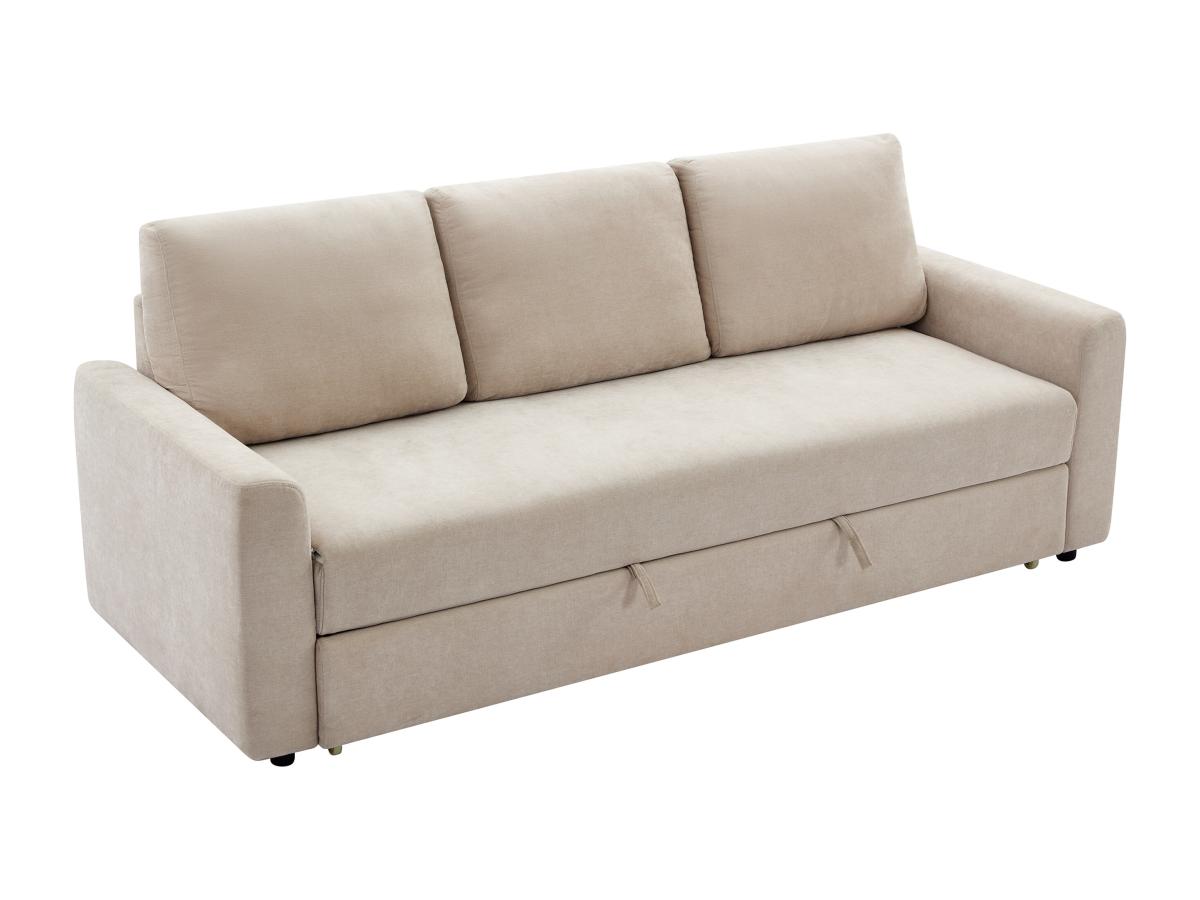 Sofa mit Schlaffunktion 3-Sitzer - Sitzfläche mit Memory Schaum - Stoff - B günstig online kaufen