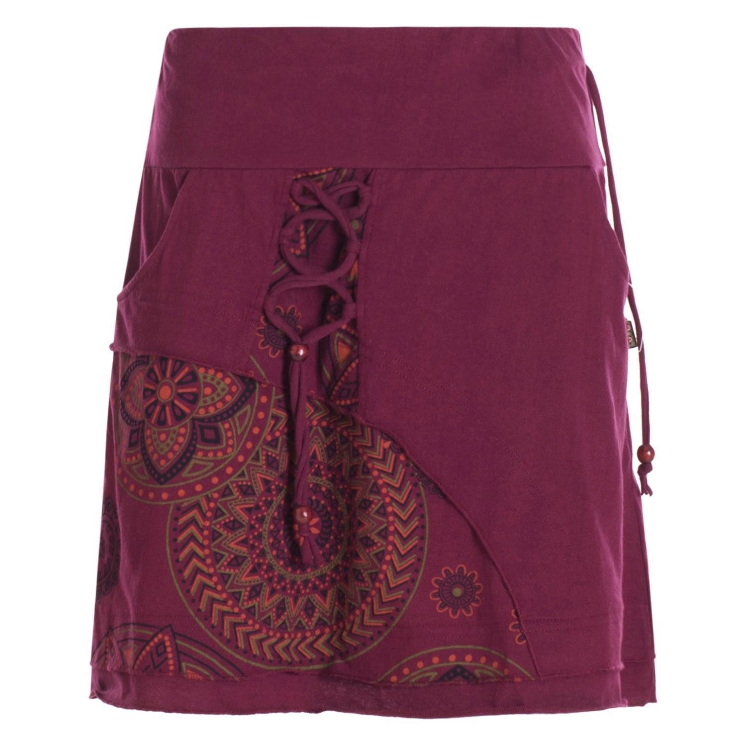 Vishes Minirock Damen Baumwolle Mandala-Muster breiter günstig online kaufen