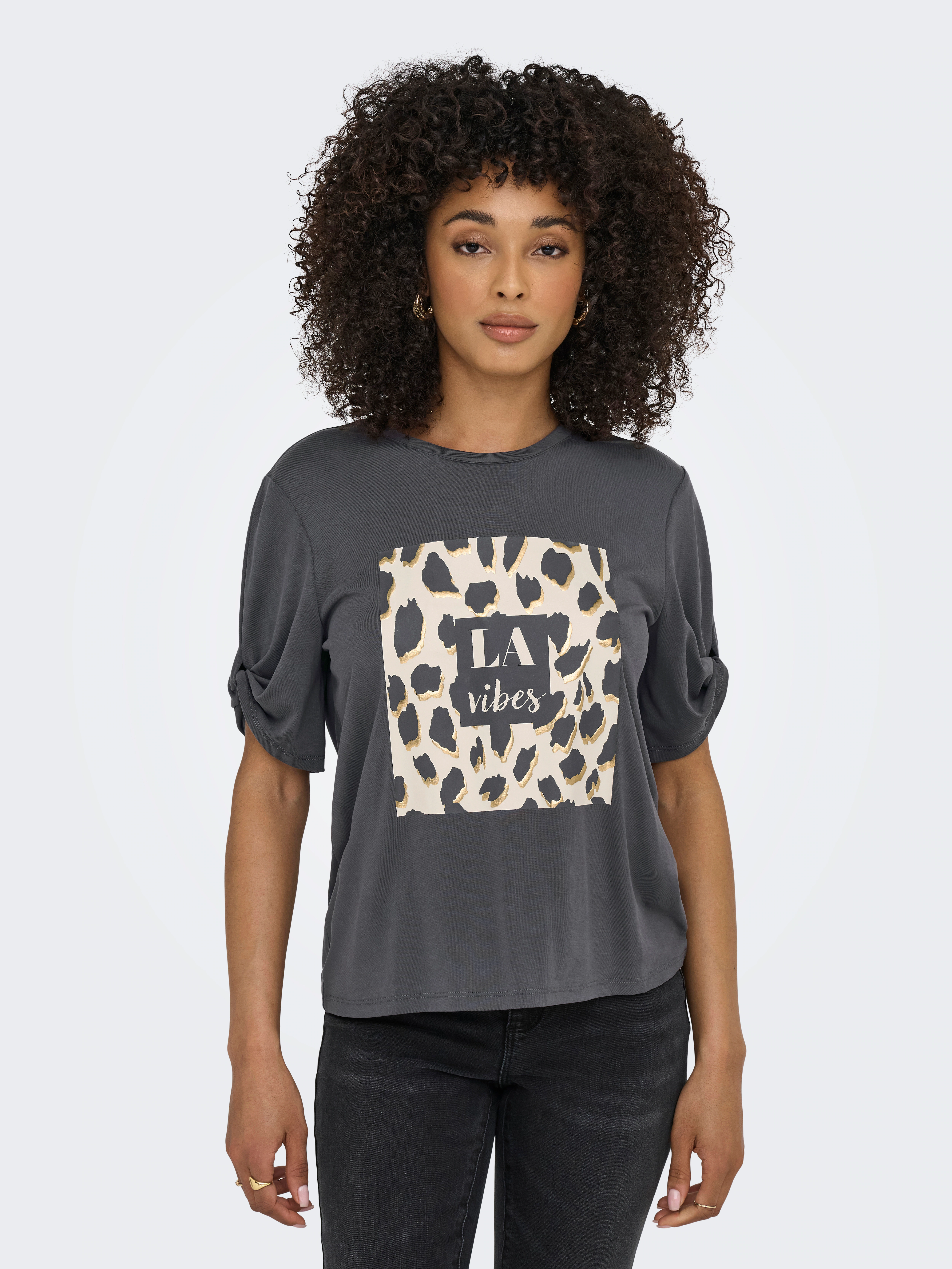ONLY Kurzarmshirt "ONLFREE – T-Shirt mit Print für lässige Kombinationen", günstig online kaufen