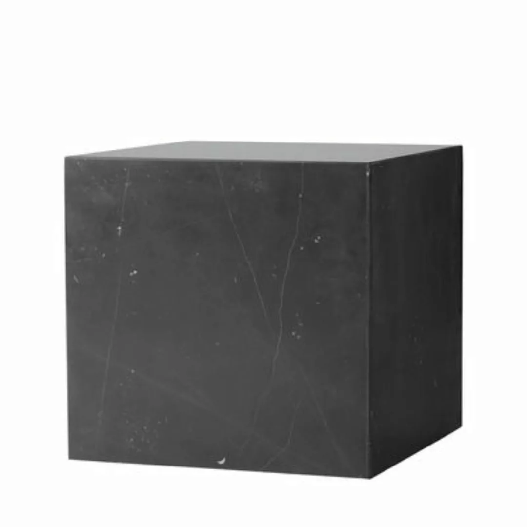 Menu - Plinth Cubic Beistelltisch - schwarz/Marquina/BxHxT 40x40x40cm günstig online kaufen