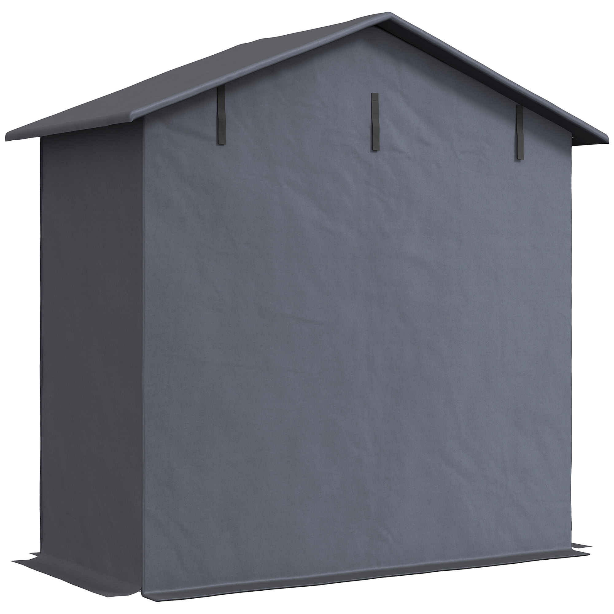 Outsunny Gartenhaus 1,1x2 m mit aufrollbarem Eingang, Spannseilen und Herin günstig online kaufen