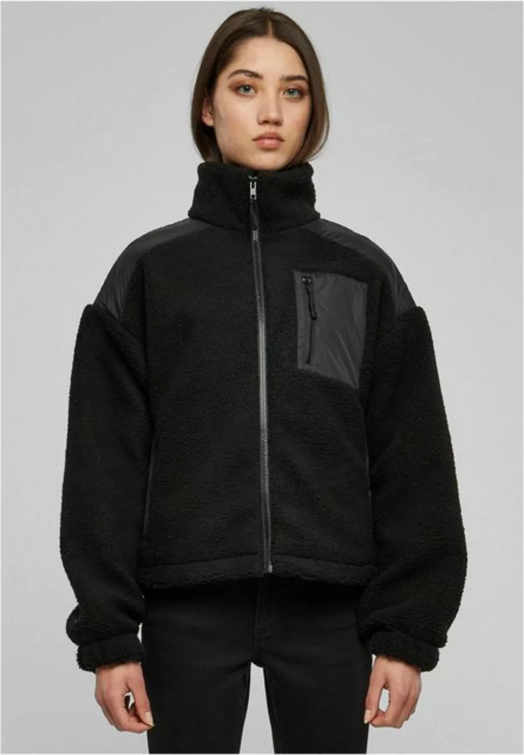 URBAN CLASSICS Outdoorjacke Ladies Sherpa Mix Jacket Damen Jacke günstig online kaufen