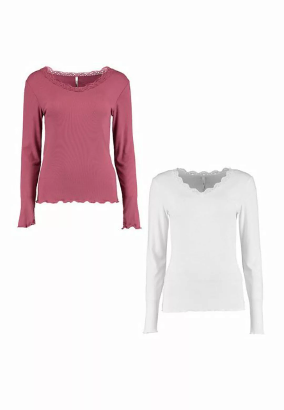 HaILY’S T-Shirt Langarm Shirt 2-er Set Spitzen Top Fi44ona (2-tlg) 5903 in günstig online kaufen