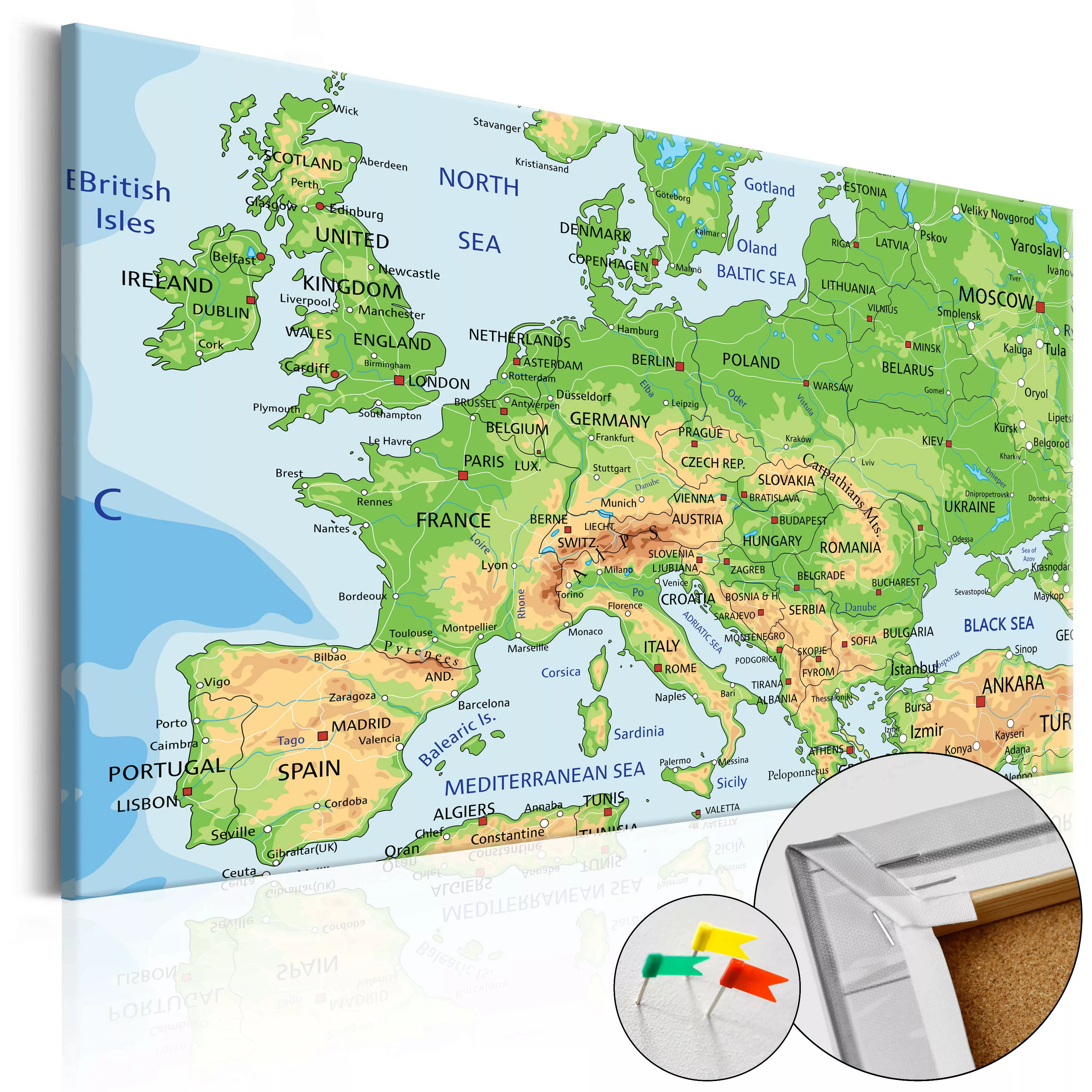 Korkbild - Europe [cork Map] günstig online kaufen