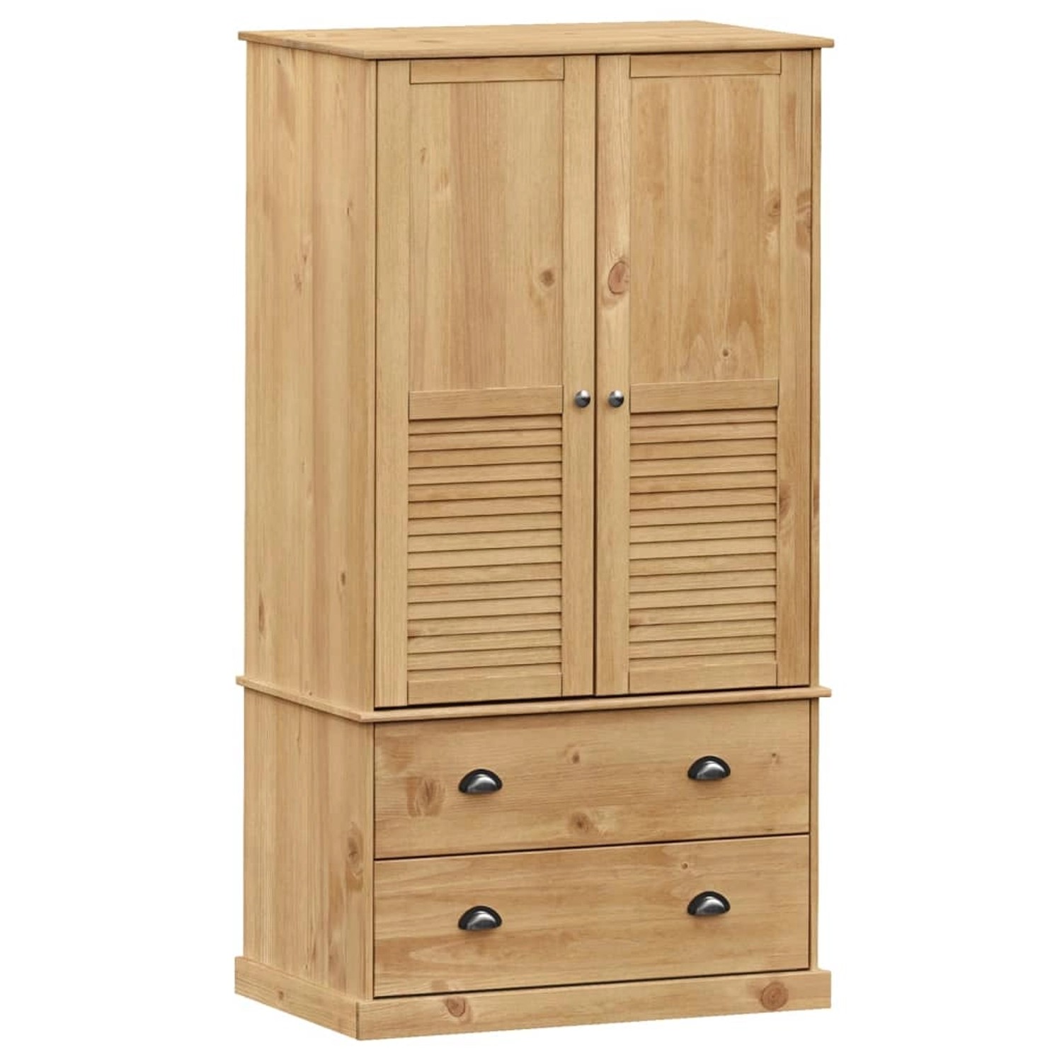 vidaXL Kleiderschrank VIGO 90x55x176 cm Massivholz Kiefer günstig online kaufen