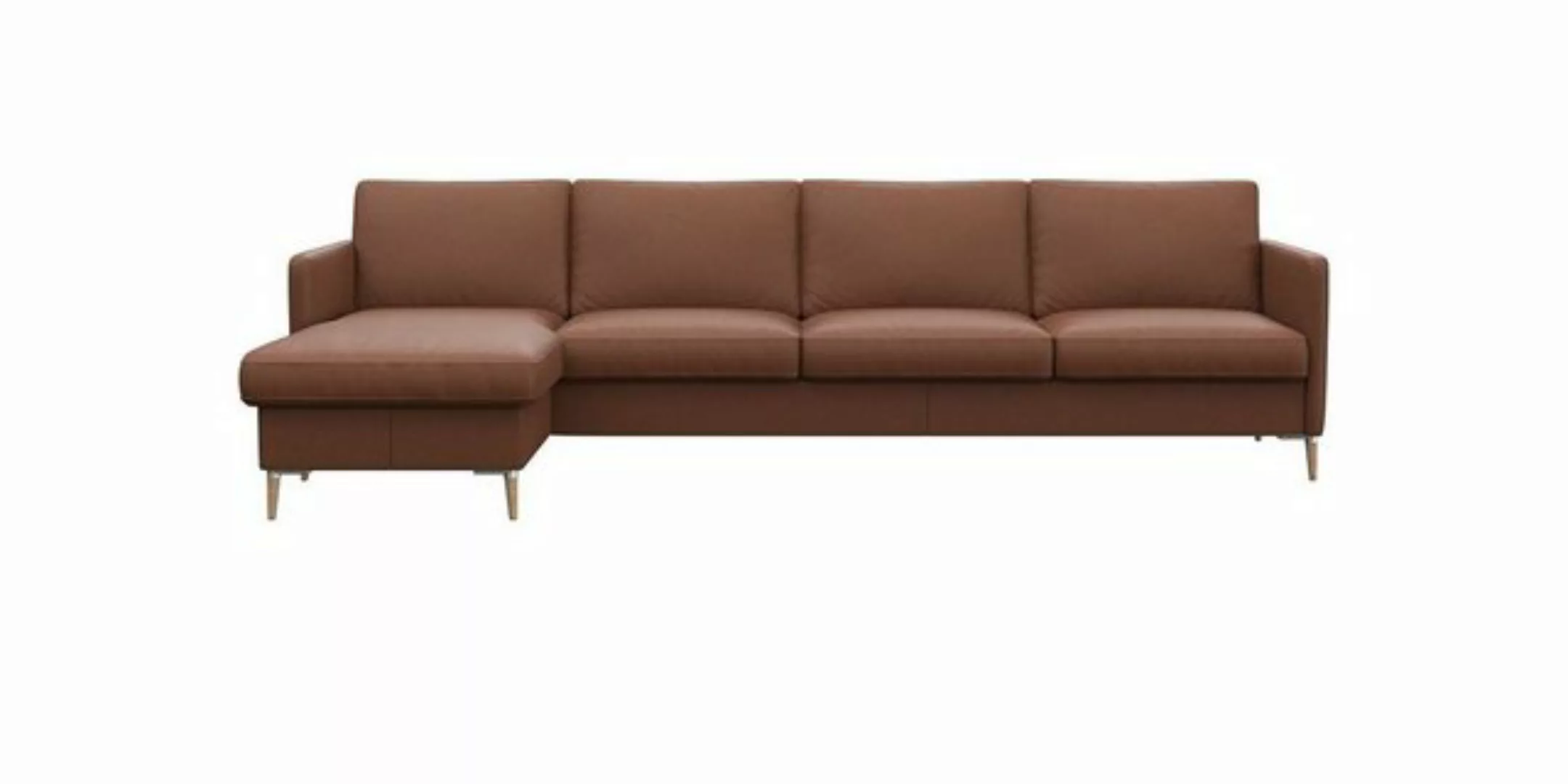 FLEXLUX Ecksofa Fiore, L-Form, schmale Armlehnen, Kaltschaum, Füße Alu+ Eic günstig online kaufen