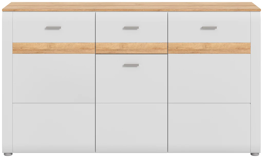 INOSIGN Sideboard "Aska, Breite 150cm, Metallgriffe,3 Türen,1 Schubkästen, günstig online kaufen