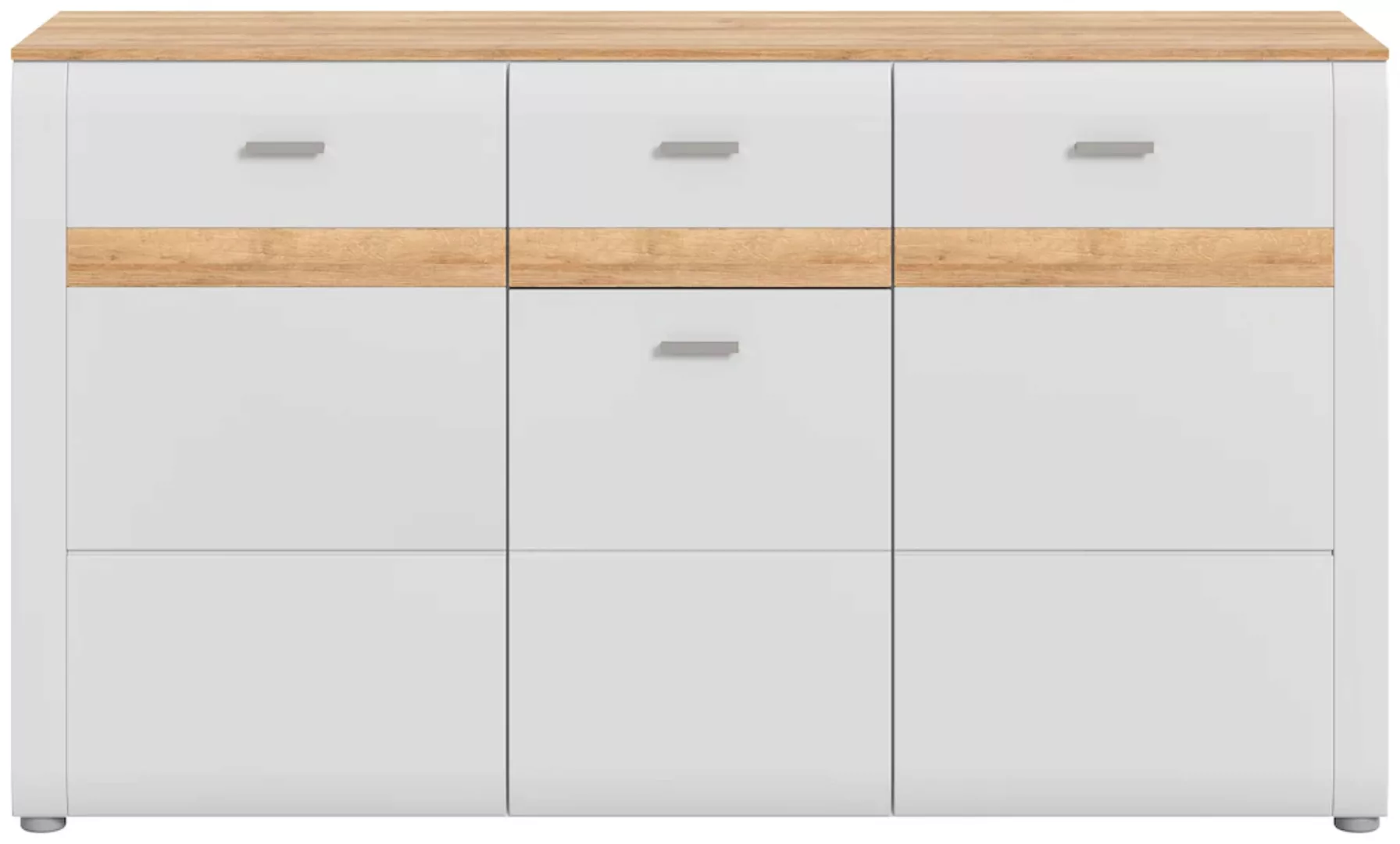 INOSIGN Sideboard "Aska, Breite 150cm, Metallgriffe,3 Türen,1 Schubkästen, günstig online kaufen