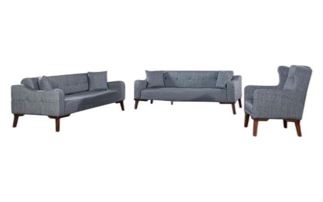 Xlmoebel Sofa Sofaset Komplett 3-teilig Sofa Stühle Sitzgruppe 3+3+1, 1 Tei günstig online kaufen